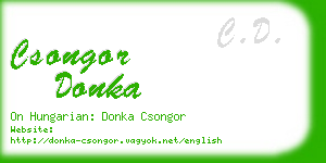 csongor donka business card